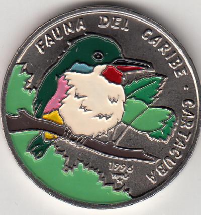 Beschrijving: 1 Peso TODY BIRD Coloured